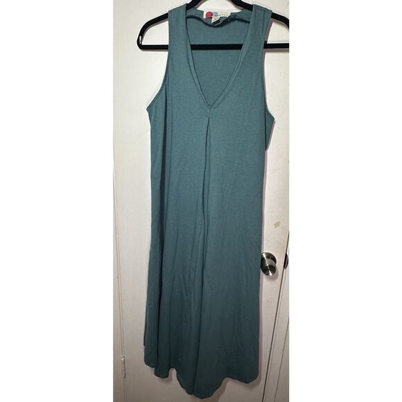 Free People Dresses & Skirts - Free People Beach Teal Sleeveless Midi Dress Pockets Oversized XS
